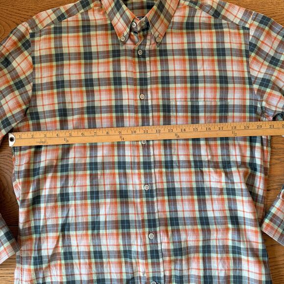 Turrau Mens Button Down Plaid Shirt SZ S Spain Cotton Fall Quality Casual - Picture 6 of 8